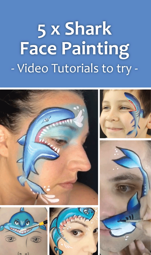 shark face paint ideas